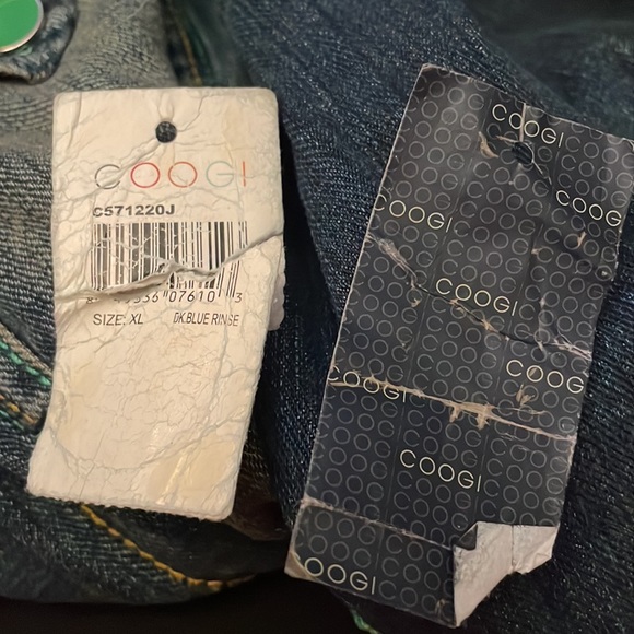 Coogi Mens Jean Dark Blue Rinse Jean Jacket. Size XL - Picture 12 of 15